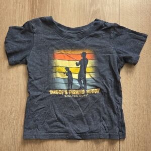 Bass Pro Shops Kids Charcoal Tee with Fishing Design